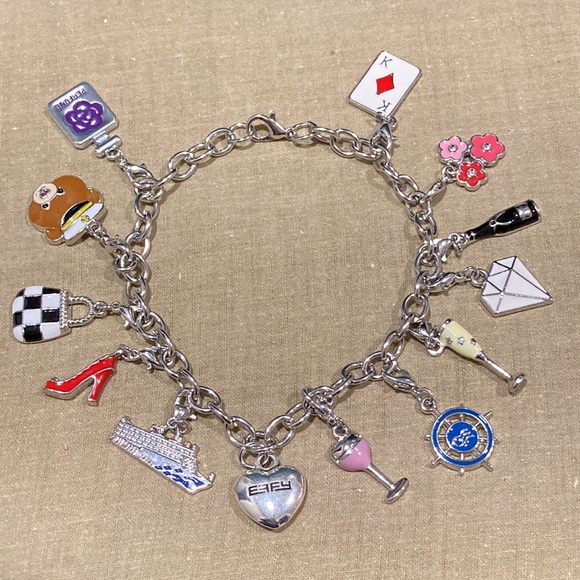 ❤️ NWOT - EFFY Black & White Checked Handbag Silvertone Hanging Charm* ❤️ - Picture 3 of 8